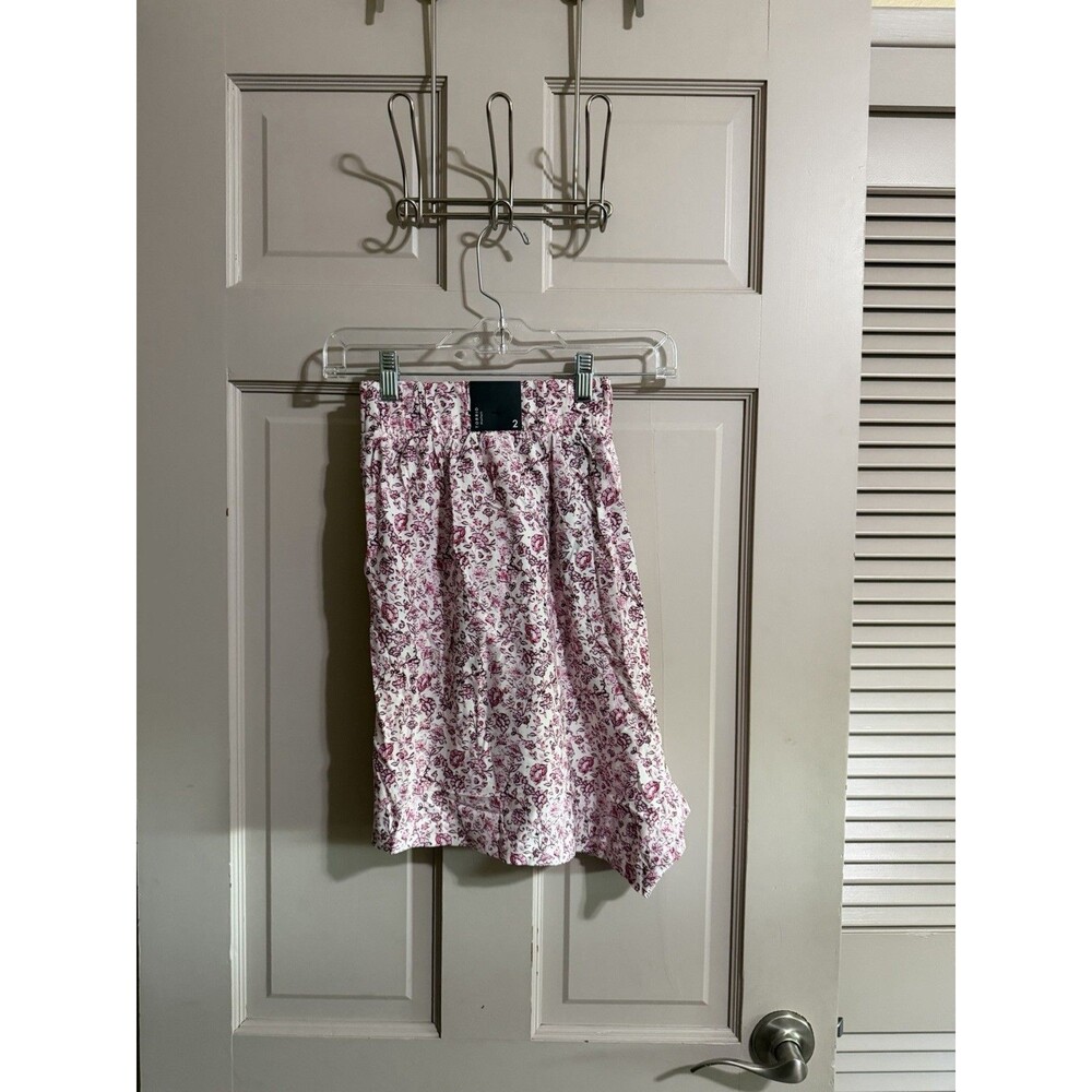 Women’s Torrid White & Pink Floral Linen Shorts Size 2 Or 2X NWT